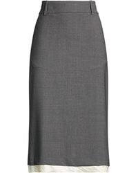 SEVENTY VENEZIA - Midi Skirt Virgin Wool, Elastane - Lyst