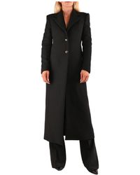 Manteau Pinko en coloris Noir Femme Vêtements Manteaux Manteaux longs et manteaux dhiver 