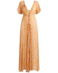 SKILLS & GENES - Floral-Print Viscose Maxi Dress - Lyst