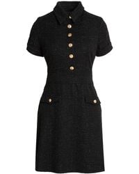 Guess - Mini Dress Polyester, Cotton, Elastane, Metal Fiber - Lyst