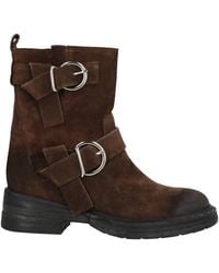 Mimmu - Dark Ankle Boots Leather - Lyst