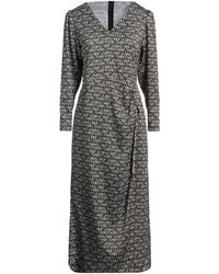 Biancoghiaccio - Geometric-Print Flared Midi Dress - Lyst