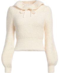 Celine - Cream Turtleneck Mohair Wool, Silk - Lyst