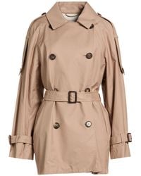 Max Mara - Camel Overcoat & Trench Coat Cotton, Polyester - Lyst