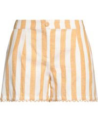 Purotatto - Khaki Shorts & Bermuda Shorts Linen, Viscose - Lyst