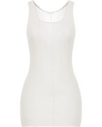 Ami Paris - Ivory Tank Top Viscose, Polyamide - Lyst