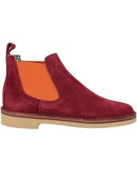 Pollini - Burgundy Ankle Boots Leather - Lyst