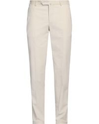 Isaia - Cream Pants Cotton, Wool, Elastane - Lyst