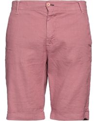 Grey Daniele Alessandrini - Daniele Alessandrini Pastel Shorts & Bermuda Shorts Linen, Cotton, Elastane - Lyst