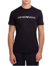 Emporio Armani - T-shirt maglia maniche corte girocollo uomo - Lyst