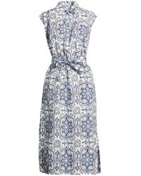 Caliban - Midi Dress Cotton - Lyst