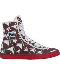 Marni High-Top-Sneakers mit Print - Braun