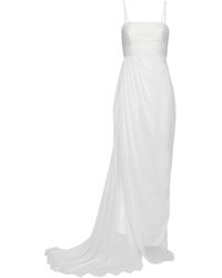 Alberta Ferretti Langes Kleid - Weiß