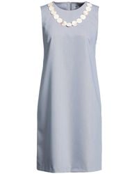 LANACAPRINA - Light Mini Dress Polyester, Viscose, Elastane - Lyst