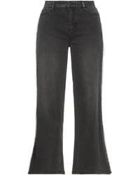 Jeans cropDondup in Denim di colore Nero Donna Abbigliamento da Jeans da Jeans capri e cropped 