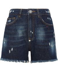 Philipp Plein - Short en jean - Lyst