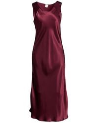 Marella - Burgundy Maxi Dress Acetate, Silk - Lyst