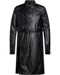 Rick Owens - Overcoat & Trench Coat Cotton, Polyurethane - Lyst