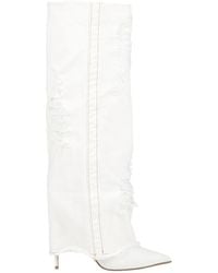 Le Silla - Ivory Boot Textile Fibers - Lyst