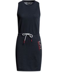 EA7 - Midnight Mini Dress Cotton, Polyester - Lyst