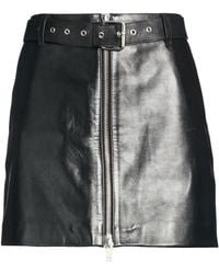 Anine Bing - Mini Skirt Lambskin - Lyst