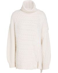 ERMANNO FIRENZE - Ivory Turtleneck Wool, Polyamide, Viscose, Cashmere - Lyst