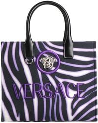 Versace - Handbag Cotton, Calfskin - Lyst
