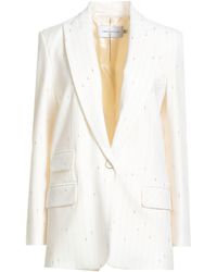 SIMONA CORSELLINI - Ivory Blazer Polyester, Virgin Wool, Elastane - Lyst