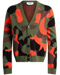 MSGM - Military Cardigan Viscose, Polyester - Lyst