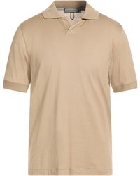 Canali - Camel Polo Shirt Cotton, Silk - Lyst