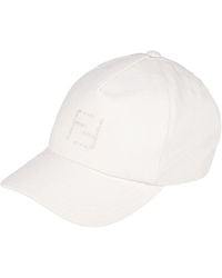 Fendi - Ivory Hat Linen, Cotton - Lyst
