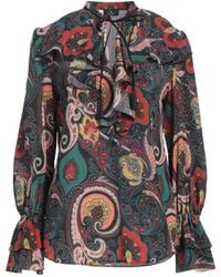 Etro - Top Silk, Viscose, Cotton - Lyst