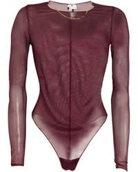 Elisabetta Franchi - Burgundy Bodysuit Polyamide, Elastane - Lyst