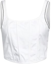 Brunello Cucinelli - Top Cotton, Polyamide, Elastane, Brass - Lyst