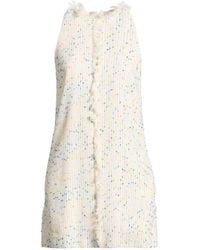 MSGM - Ivory Mini Dress Cotton, Polyester, Polyamide - Lyst