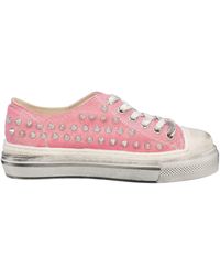 METAL GIENCHI - Studded Woven Sneakers - Lyst