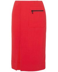 Kwaidan Editions Midi Skirt - Red