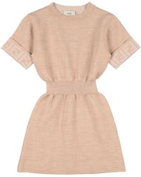 Fendi - Sand Kids' Dress Wool, Polyamide, Polyurethane - Lyst
