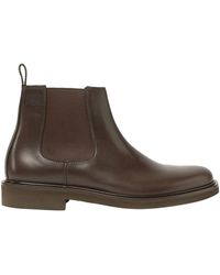 A.P.C. - Dark Ankle Boots Soft Leather - Lyst