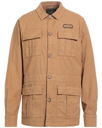 Aeronautica Militare - Camel Jacket Cotton, Linen, Elastane - Lyst