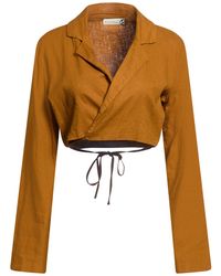 Haveone - Tan Top Linen, Viscose - Lyst