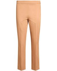 Marella - Camel Pants Cotton, Polyester, Elastane - Lyst