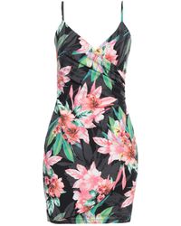 Guess - Charcoal Mini Dress Cotton, Modal, Elastane - Lyst