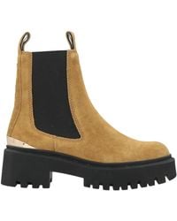 Maje - Camel Ankle Boots Leather - Lyst