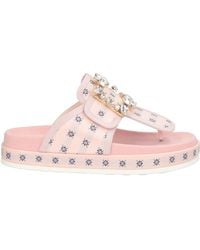 Roger Vivier - Thong Sandal Textile Fibers - Lyst