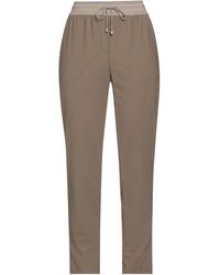 Lorena Antoniazzi - Khaki Pants Virgin Wool, Elastane, Cotton, Polyamide, Viscose - Lyst