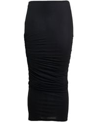 Versace - Midi Skirt Cupro, Elastane - Lyst