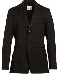 Marine Serre - Line Blazer Viscose, Wool, Elastane - Lyst