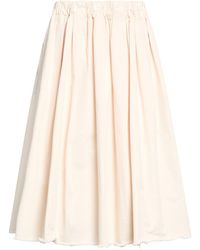 Myths - Ivory Midi Skirt Cotton, Elastane - Lyst