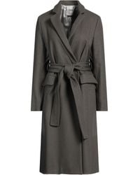 Antonelli - Charcoal Coat Virgin Wool, Polyamide, Cashmere - Lyst